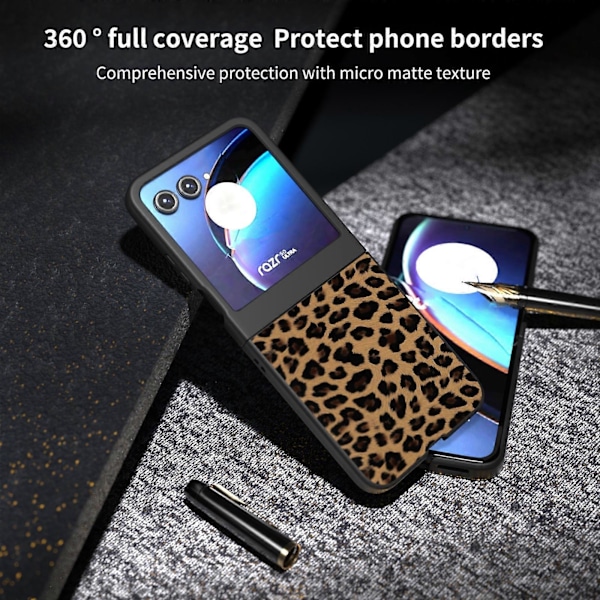 Telefonfodral för Motorola Razr 50 Leopard Print