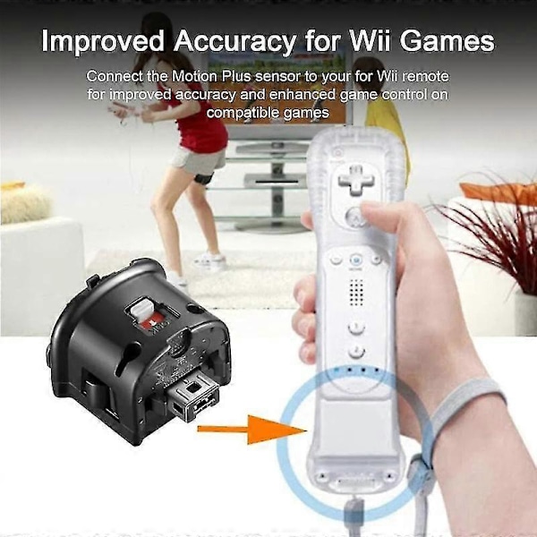 Motion Plus-adapter: Förbättra spelkontrollen med stabil och exakt precisionsrörelsesensoraccelerator för W