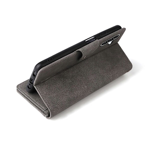 Samsung Galaxy A36 5G -kotelo vetoketjullinen lompakko nahkainen jalusta puhelinkotelo niittikoriste - vihreä[D] Multicolor Grey