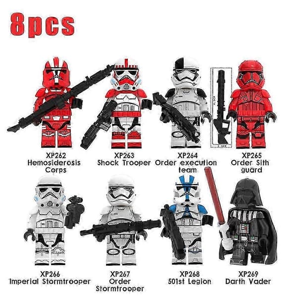 8 stk. Star Wars Figur Samlet Mini Byggeklods Actionfigurer Legetøj Til Børn Gave[D]