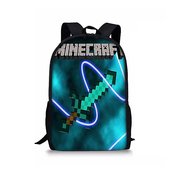 Børne Rygsæk med Minecraft Tema Tegneserie Justerbare Skulderstropper Taske Skoletaske Rygsæk
