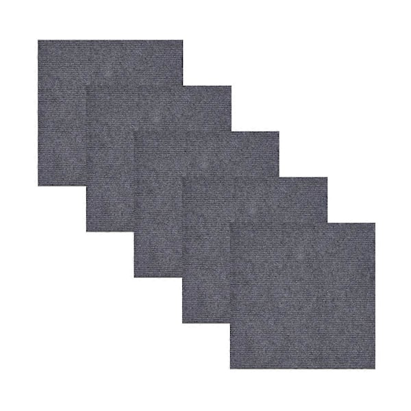 Selvklebende teppefliser 30x30cm - Enkel installasjon av gulvmatter for hjem, kontor, gang, studierom og soverom, DIY Dekor C Light Gray