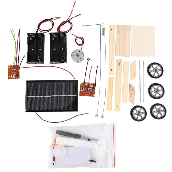 DIY Solcelle RC Kjøretøy Tre Samling Vitenskapsmodell Pedagogisk Leke [D]