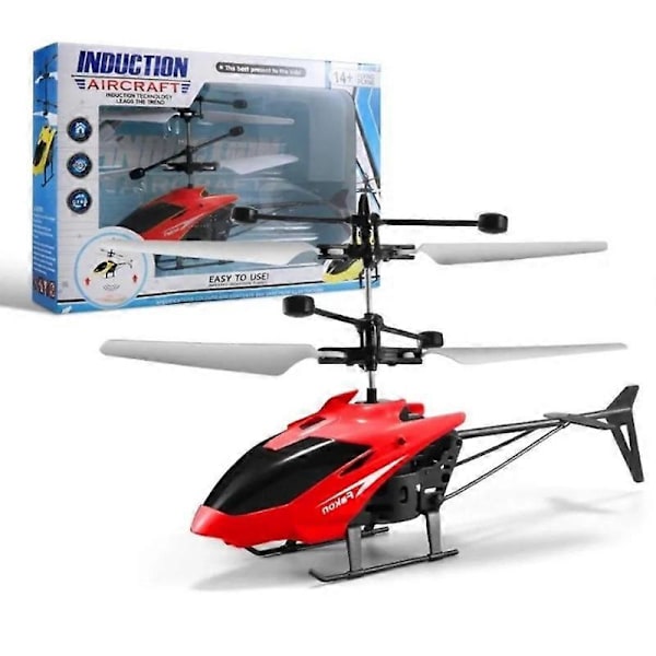 Helikopter LED Blinkande Ljus Infraröd Induktion Drönare Barnleksaker Flygplan USB Laddning Fjärrkontroll Leksak Pojkpresent