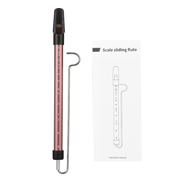 Metallisk Slide Whistle Skala Glidende Fløyte med Stål Glidende Stang Musikk Instrument Leke for Barn K