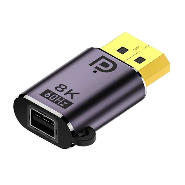 Mini Displayport til Displayport Konverter Adapter Understøtter 8K60Hz 7680x4320P[D] DP M to Mini DP F