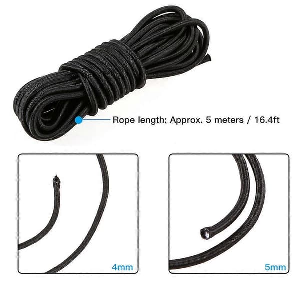5 meter 4mm / 5mm Kajakk Båt Elastisk Strikkledning Tau[D]