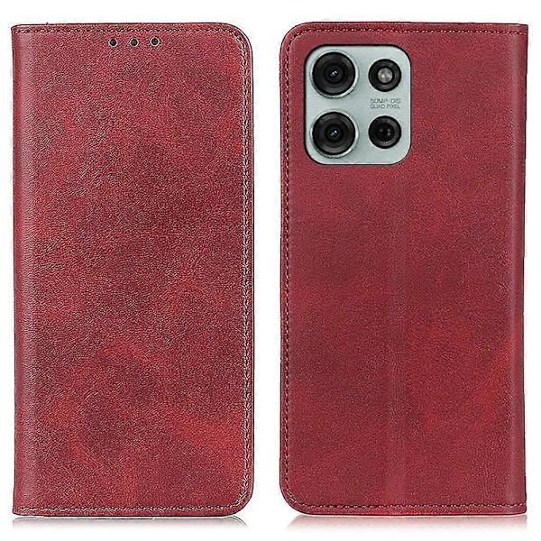 Fodral för Motorola Moto G75 5G - Delat Läder Flip Wallet - Kaffe