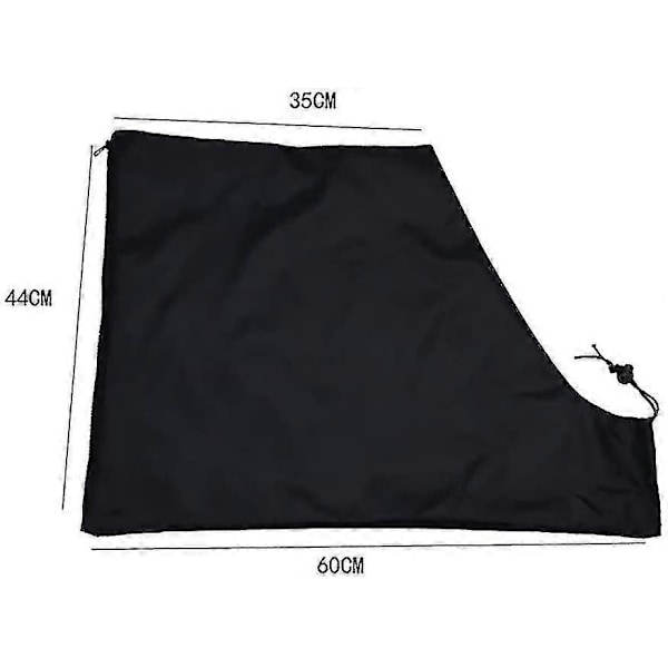 Elektrisk Løvblæserpose, Vakuumsugerpose til Løvblæser Vakuum Lynlåspose, sort, 44*35*60cm[D]