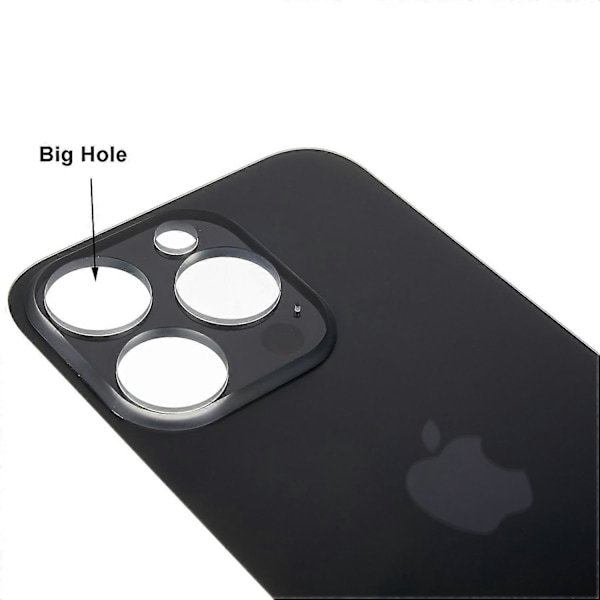 Batteridæksel til iPhone 14 Pro, reservedel til reparation (Stort Hul)[D]