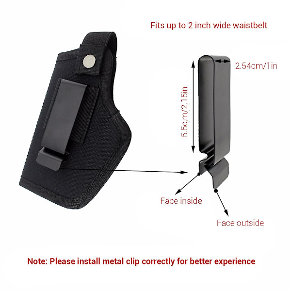 Skjult Bærende Holster Talje Pistols Elastisk Holder