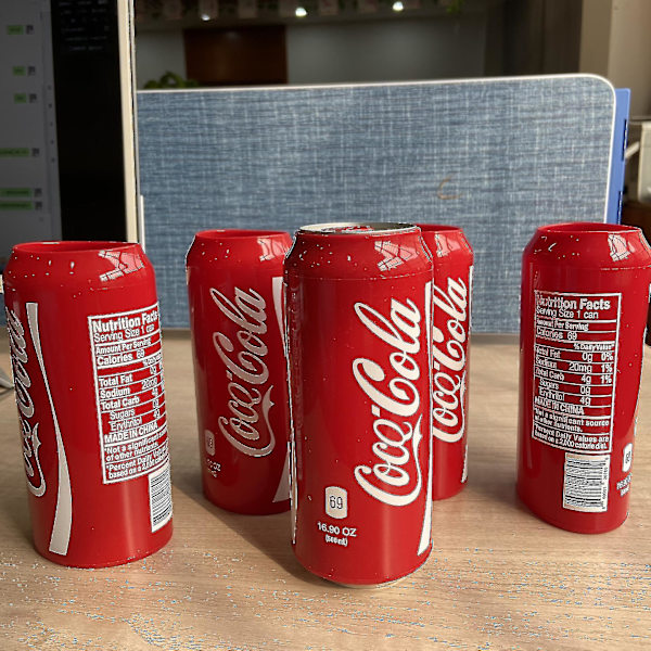 3-pack Röda Silikon Coca-Cola Flaskhöljen - Skyddande Hölje för Coca-Cola Burkar och Koppar (500ml)