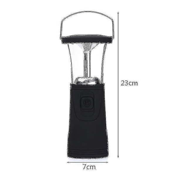 Håndsving Solcellelampe Multifunktionel Nød LED Lampe Udendørs Campinglanterne[D]
