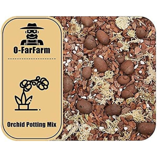 2-Qt Orkide Pottejord - Premium Oppskrift for Riktig Rotutvikling (1 qt)