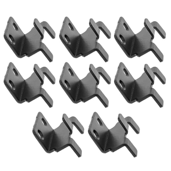 8 st Väggplattfäste Robust Plattupphängare Användbara Väggplattdisplayfästen[D] Black 4.6x3.3cm