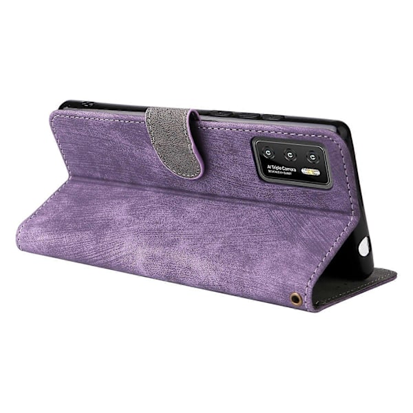 Plånboksfodral för Cubot P50 med RFID-blockering, PU-läder, stativfunktion - Grön Multicolor Purple