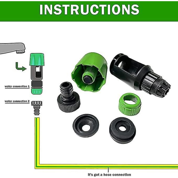 Köksträdgård Vattenslang Kran Koppling Adaptor Verktyg, Universal Kran Koppling Adapter Kök Rörsammanfogning Passning [kk]