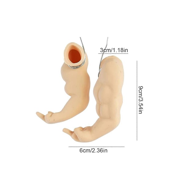 2 st Kycklingleksaker Inkluderar Stark Muskelarm Tummen Upp Armar och T-Rex Kycklingarmar, 100% Ny