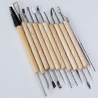 Keramisk skulpturverktøysett (11 deler)[D] 11pcs