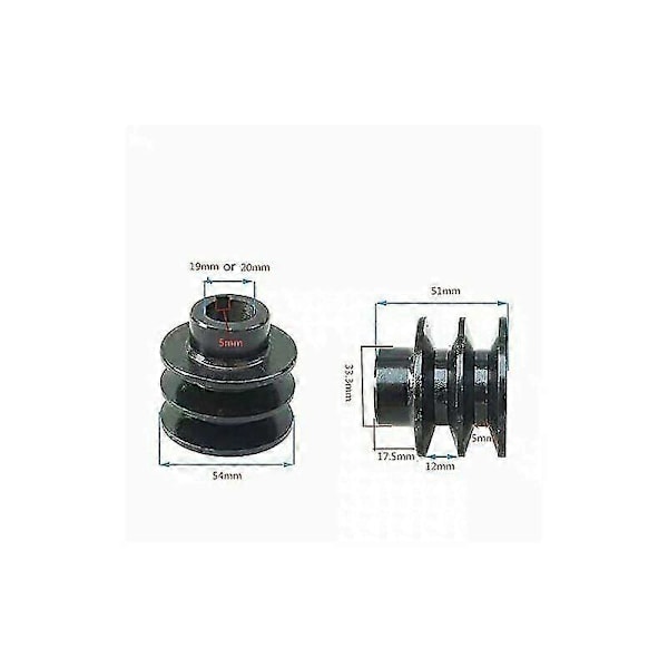 V-remspulja Id 20mm Di Dire Dout Dubbelspår För Ho/nes 168f 170f Gx110 Gx120 Gx160 Gx200 7hp Cisea