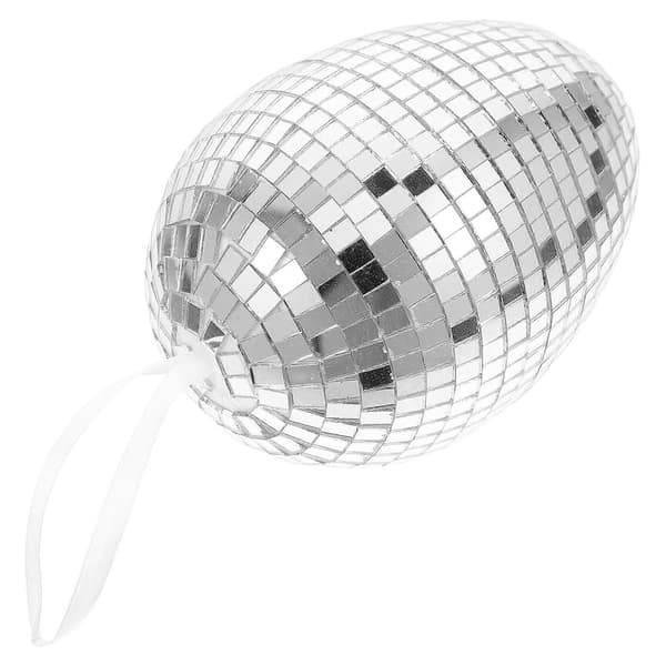 Disco Speilkule Hengende Dekorasjon Liten Sølv Påskeegg Party[D]