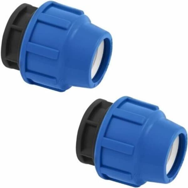 Vattenrörskopplingar - 2st 32mm plugg, PN16 klämkoppling, för PE80/PE100 rör 0.05