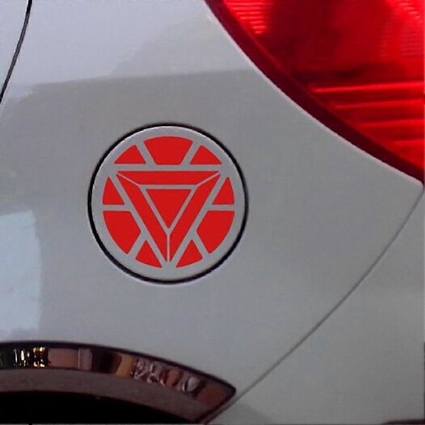 Iron Man Logo Reflekterende Vandafvisende Dekal Bilsticker Motorcykel Styling Dekoration mengxi White