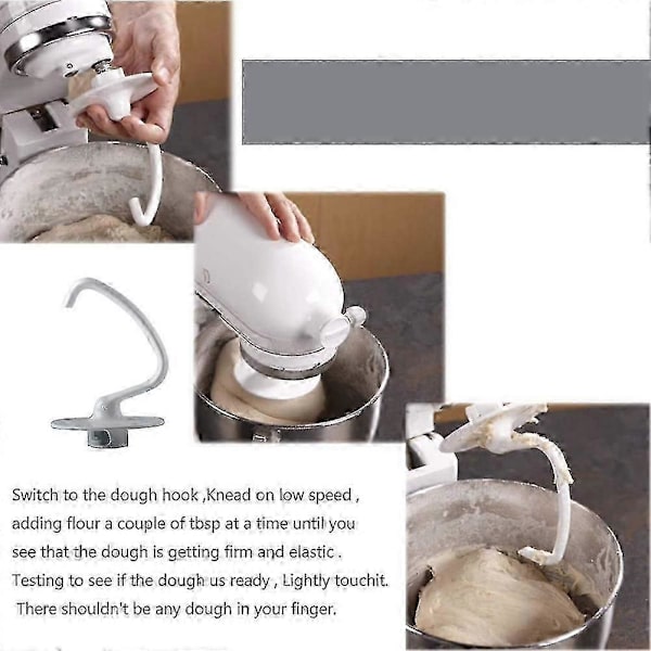 K45DH Dejkrog Udskiftning Kompatibel med FOR KitchenAid 4.5 QT Rocker Mixere KSM90 og K45[D] White