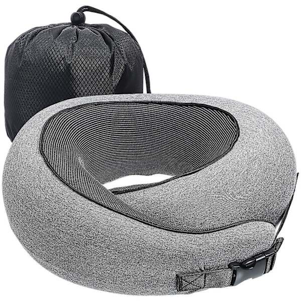 Nackkudde för flygresor Enkelt utseende U-formad PVC 1 st[D] Light Grey 32.00X26.00X14.00CM