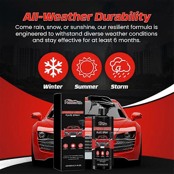 Osynlig Nummerplåtspray Osynligt Skyddsspray Bilplåtsnummerlack 120ml 1pc