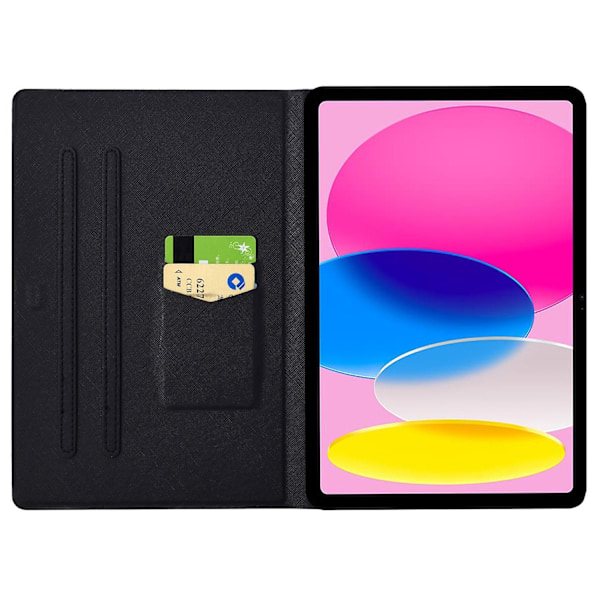 Etui i PU-lær med mønster F for iPad Pro 11 (2018) / (2020) / iPad Air 11 (2024) / Air (2020) / (2022) Multicolor Rose Cat