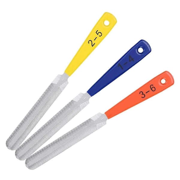 3st Gitarr Sadel Filset Nageldragare Reparationsverktyg Rostfritt Stål Gitarrband Fil[D] Multicolor
