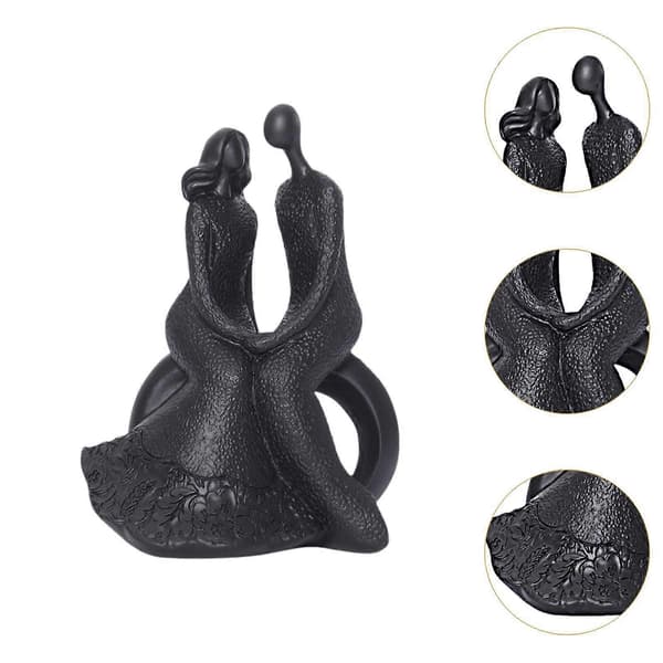 Par Statue Kollektion Abstrakt Bordpynt til Bryllupsskabsindretning sid[D] black sit