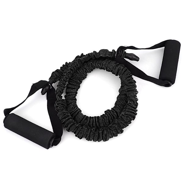 Slids Pull Rope Yoga Modstandsbånd 30lb Sort TPE Elastisk[D]