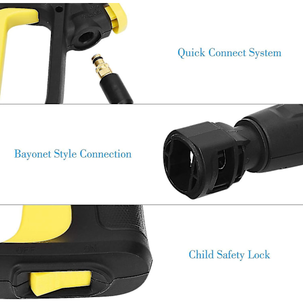 Reserve Sprøjtepistol og Sprøjtelanse til Karcher K2 K3 K4 K5 K6 K7 Trykvaskere, Hurtigkobling Vandstråle Sprøjtepistol til Karcher K2~k7 Serie -tz