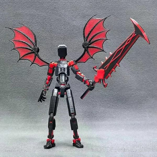 3D-printad robot skrivbordsdekoration 13 actionfigur Shapeshift robot Multi-ledad actionfigurer Uppgraderad rörlig robotdummy[D] need assembled-2