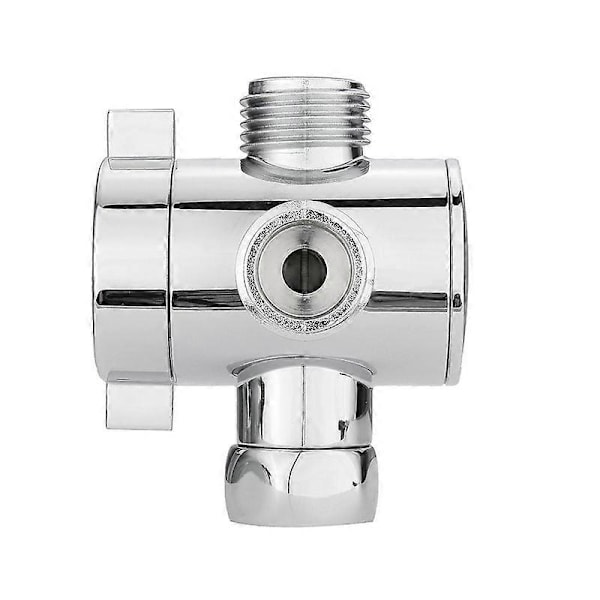 1/2 tomme 3-veis T-adapter Omlederventil Justerbart Dusjhode Armmontert Omlederventil Baderom Silver