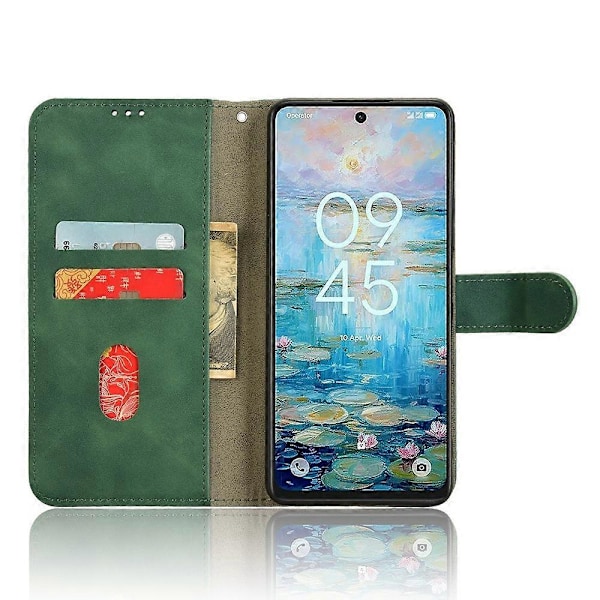 Lærveske for TCL 50 NxtPaper 5G - Skinnfølelse, Anti-Fall, Lommebok, Flipdeksel