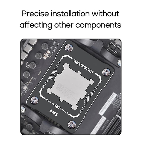 AM5 CPU Kontaktram AM5 Full Fixerad Märkfri Monterare för AMD AM5 Skydd Silver