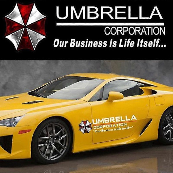 Bil Reflekterende Resident Film Evil Sticker Umbrella Corporation Dør Sticker[D] White