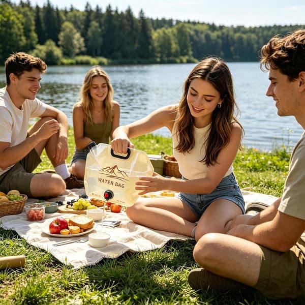 8L Vandpose - Sammenfoldelig og Genanvendelig Campingpose | Bærbar og Lækagesikker Vandpose (D)