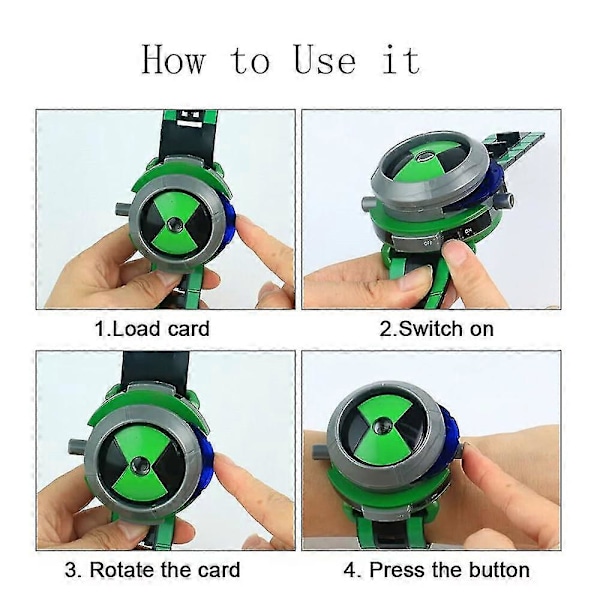 Barn Pojkar Ben 10 Klocka Leksaker Ben 10 Omnitrix Ben Ten Leksaker Alien Force Ultimatrix Projektorklocka Coola Saker Roliga Actionfigurer Leksaker Gåvor[D]