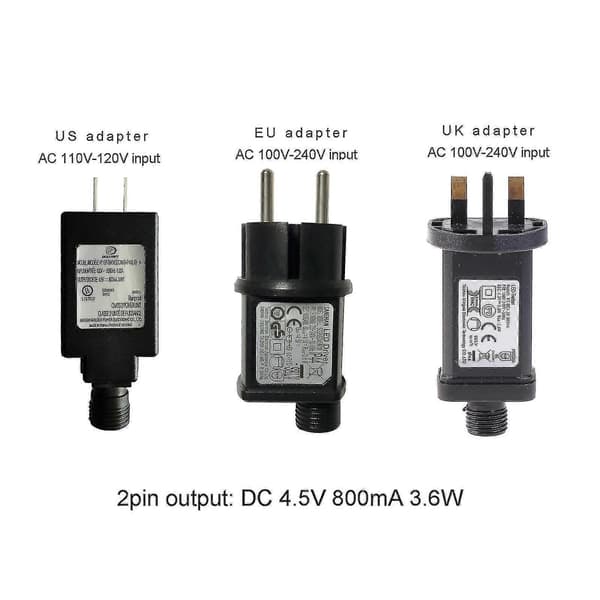 Led Strømforsyning Vanntett Lavspent Transformator Plugg Passer For Julelys[D] UK