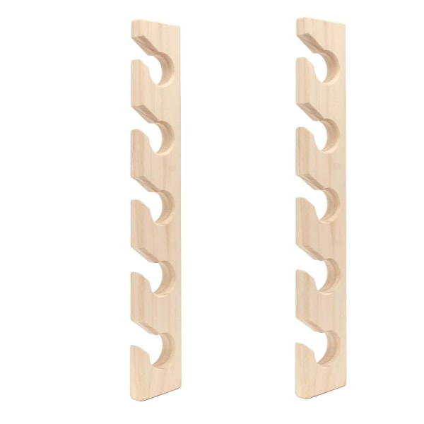 2 kpl Hat Rack seinälle, puinen baseball-lippisten järjestäjä, seinäkiinnitys, baseball-lippisten teline, pystysuora hattuhylly kaappiin [kk] Wood Color
