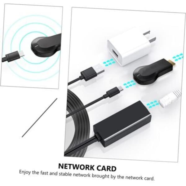 Micro USB till Ethernet-adapter Mbps för TV Stick och streaming, stabilt nätverk, ingen buffring, bärbart tillbehör (D)