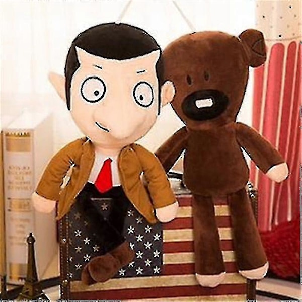 30cm Mr Bean+bamse Blød Dukke Fyldt Dyr Plyslegetøj Børnegave