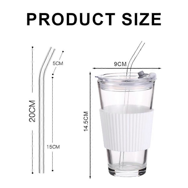 450 ml kaffekopp, mjölkkopp, tekopp, glas, kopp med sugrör, kopp med lock, dryckeskopp med mugghållare[D] white