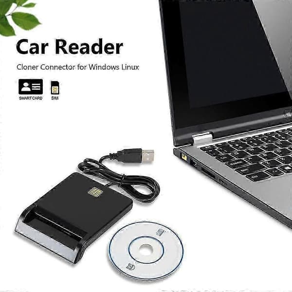 Usb Smart Card Reader för Bankkort Ic/id Emv Sd Tf Sim Mmc Kortläsare Usb-ccid Iso 7816 för Windows 7 8 10 Linux Os[D]
