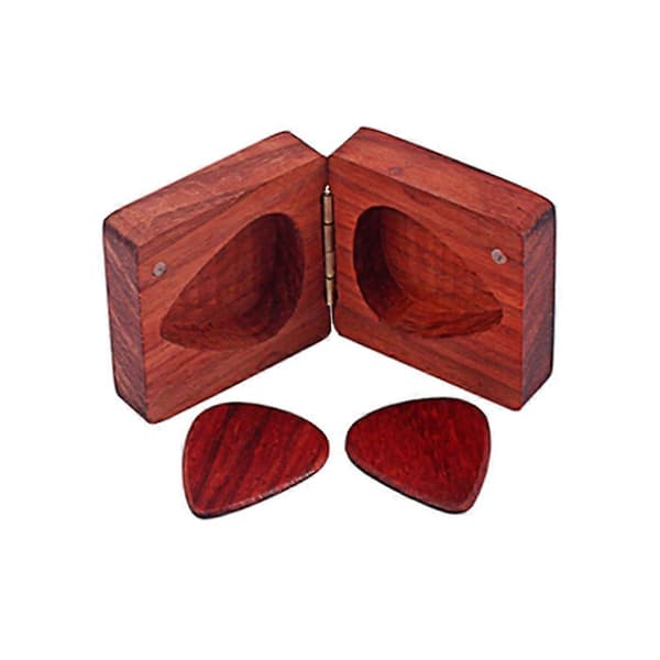 Guitar Plekter Opbevaringsboks Palisander Mørkerød Til Performance Opbevaring 1 Sæt[D] Red 4.05X2CM