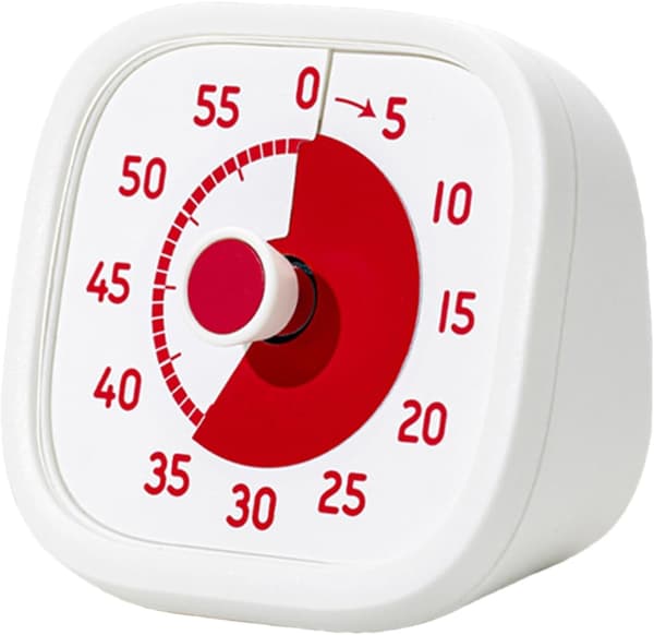 Visuel timer, lydløs timer, tidsstyringsværktøj, justerbar analog timer (uden tikken) (D)